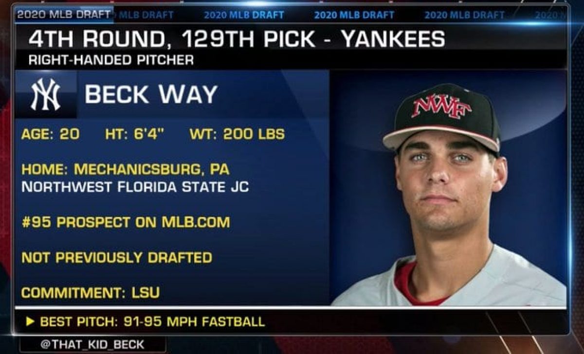 Yankees prospect Beck Way throws 100 mph and has surprising mentor in Pro  Bowl quarterback 