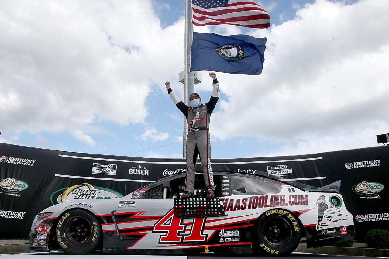 NASCAR: Rookie Cole Custer steals the last lap of a thriller in Kentucky