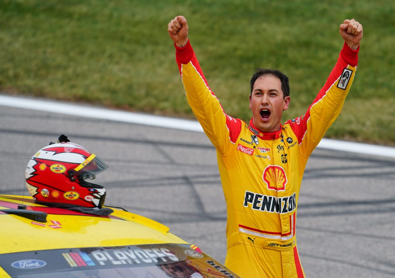 Pit road victory allows Joey Logano to advance to NASCAR’s final four