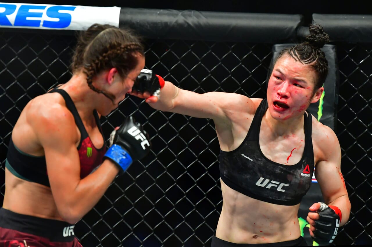 Zhang Weili knocks out Joanna Jedrzejczyk at UFC 275