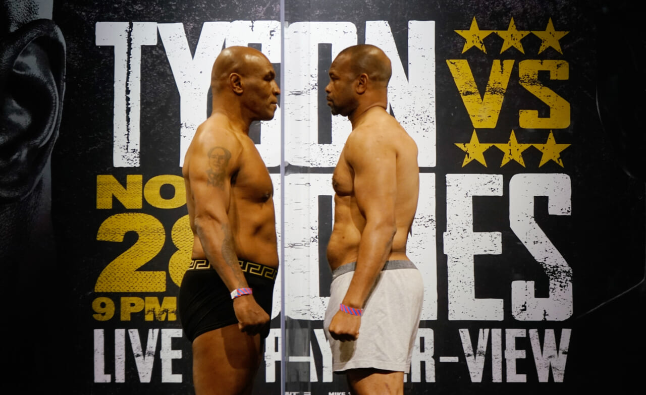 Boxing: Mike Tyson and Roy Jones Jr fight to a draw