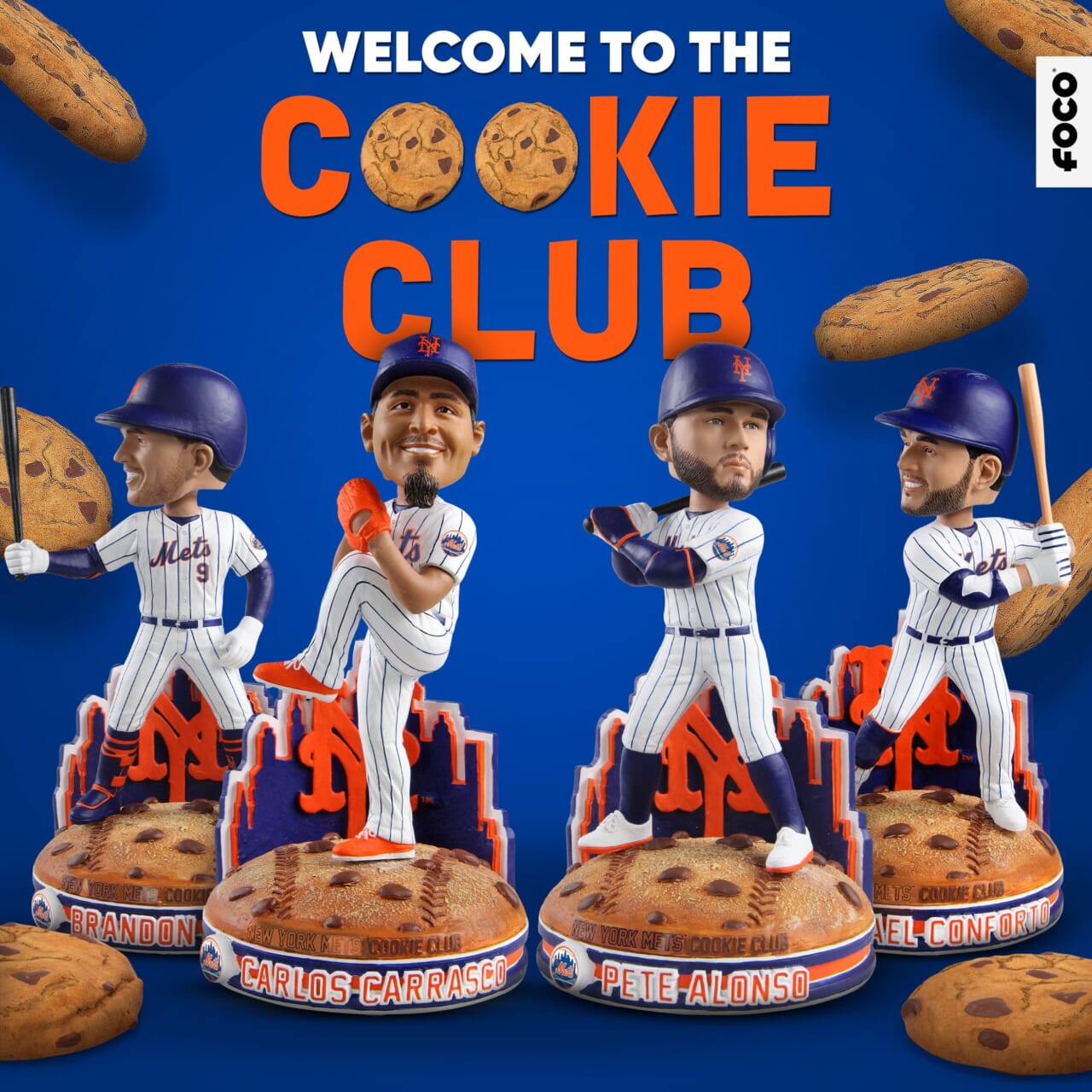 FOCO Releases New York Mets Cookie Club Bobblehead Series