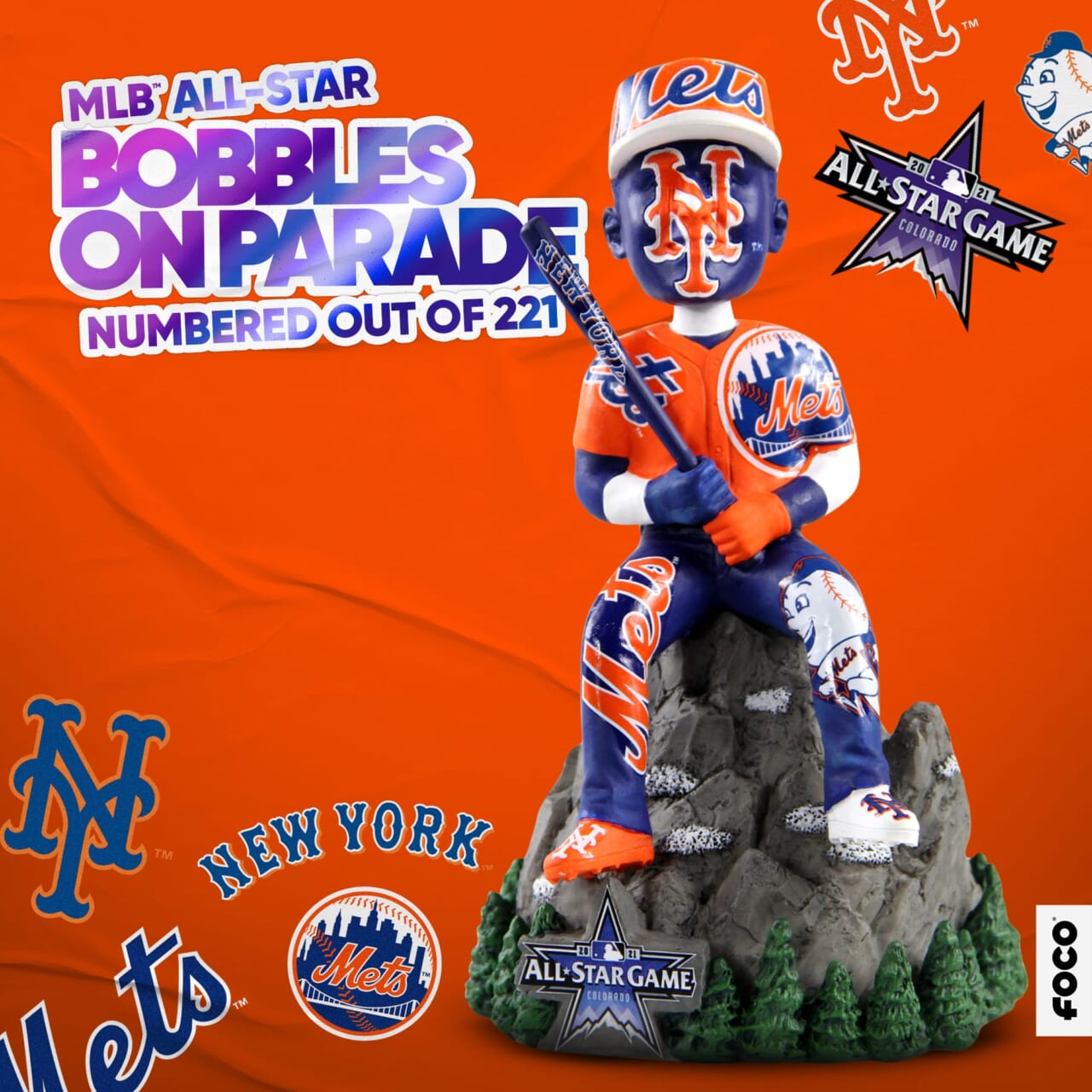 FOCO Releases New York Mets 2021 All-Star Bobble on Parade