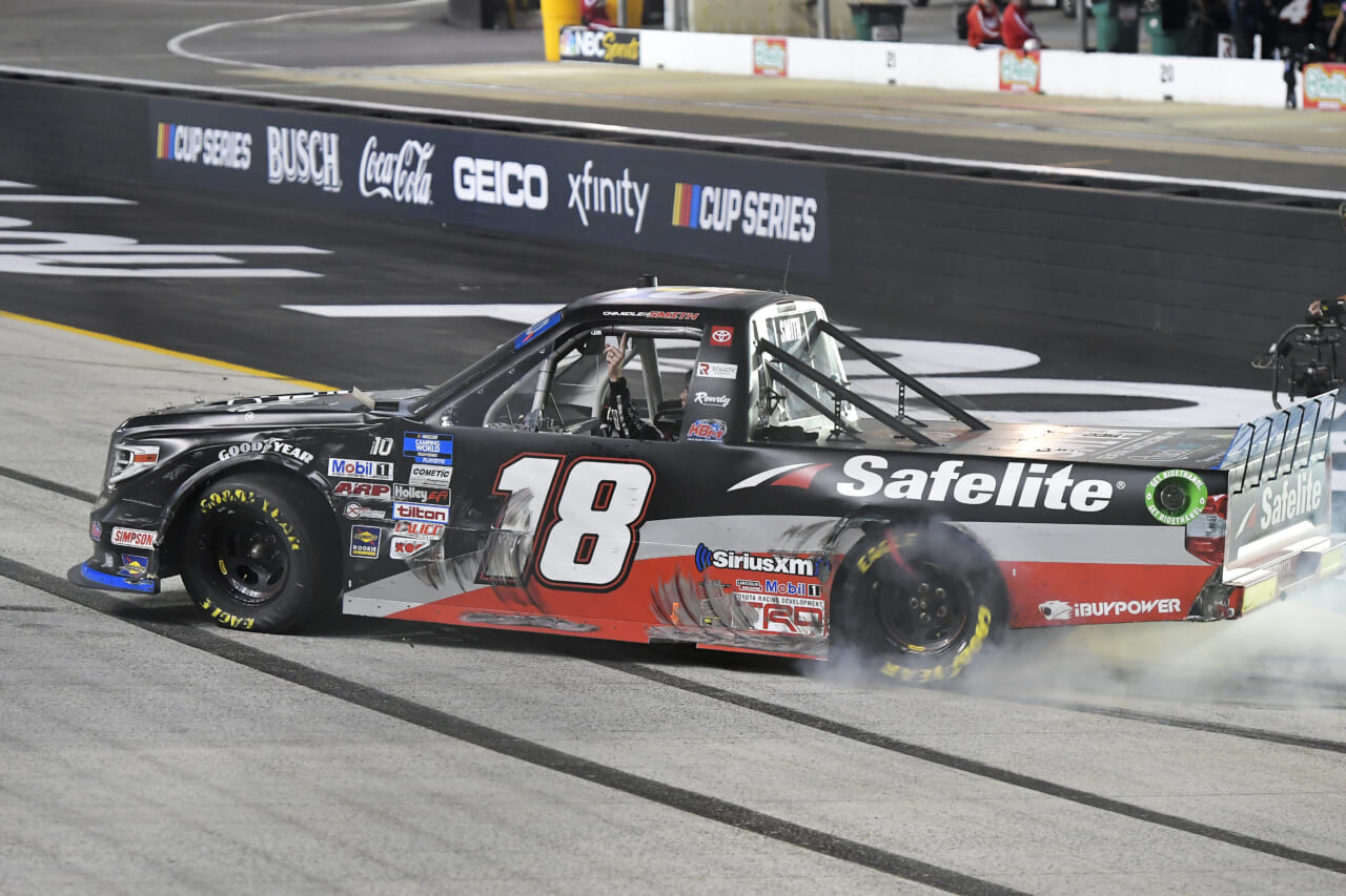 NASCAR Trucks: Chandler Smith steals victory at Bristol in wreck-filled playoff thriller