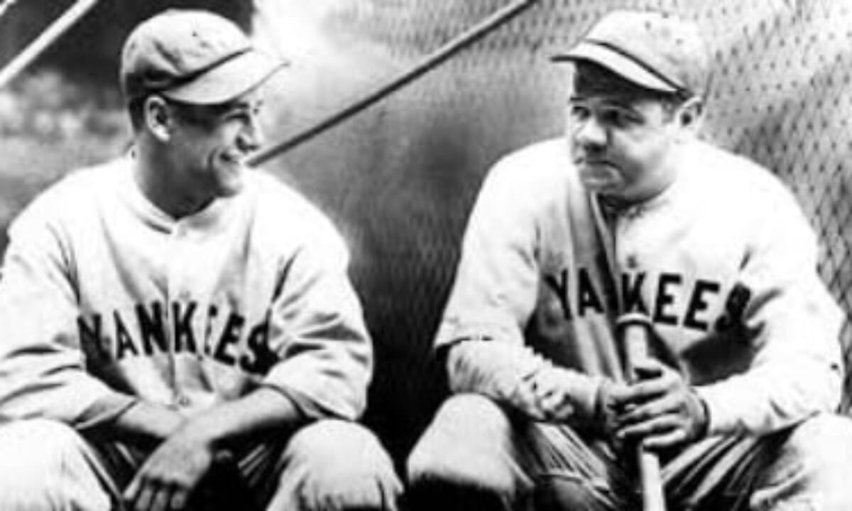 Babe Ruth and Lou Gehrig donning the Yankee Pinstripes (circa ~ late  1920's) : r/baseball