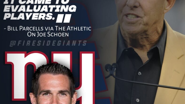 A quote from Bill Parcells on Joe Schone: “I was impressed with Joe because he was a sharp guy and he had a good thought process when it came to evaluating players.” - Bill Parcells via The Athletic