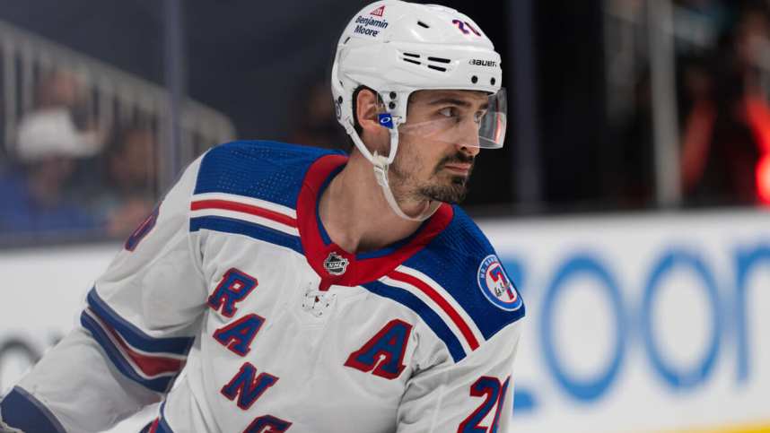 New York Rangers left wing Chris Kreider (20) during the third period against the San Jose Sharks at SAP Center at San Jose