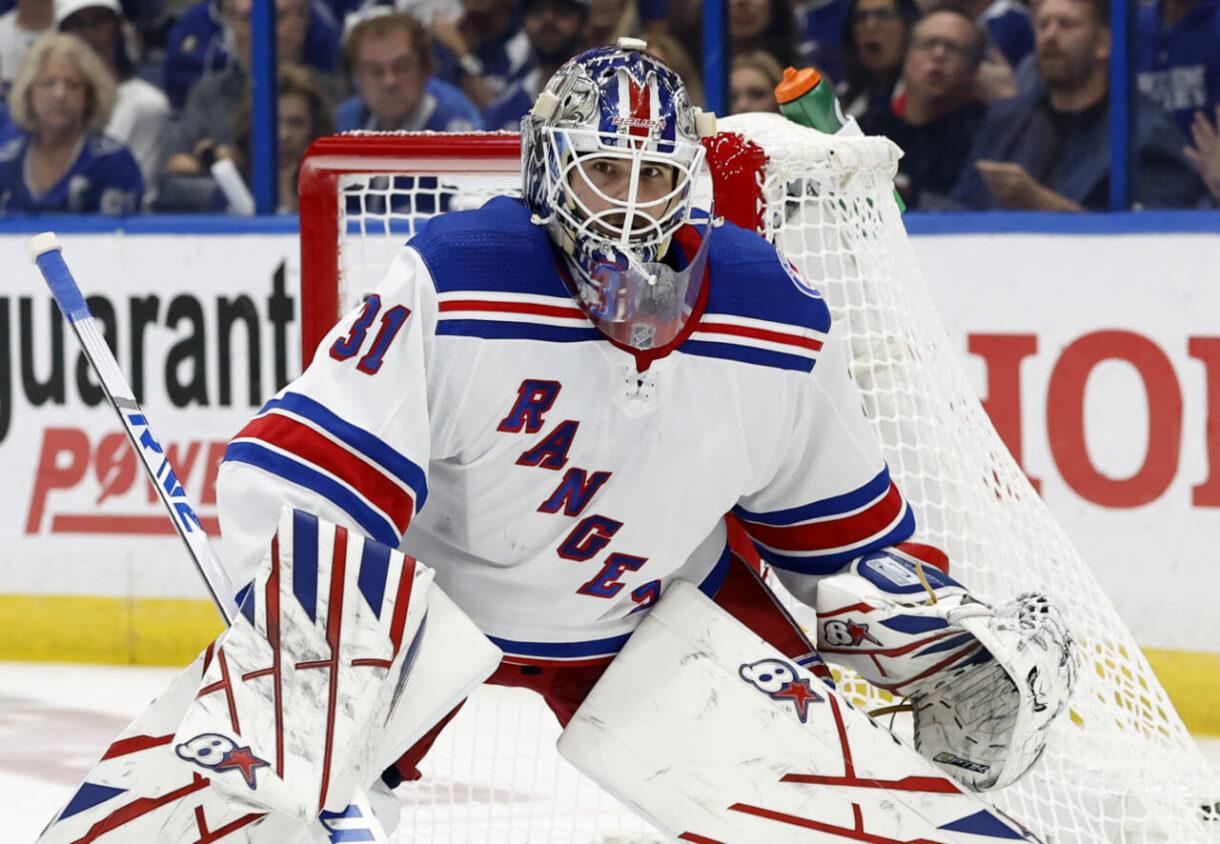 Rangers G Igor Shesterkin in net