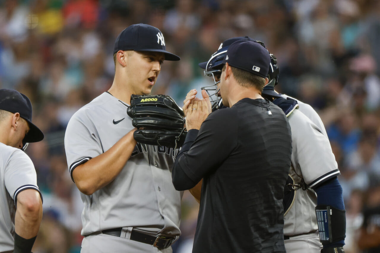 Yankees' Jameson Taillon suffers right arm contusion after getting hit by  line drive