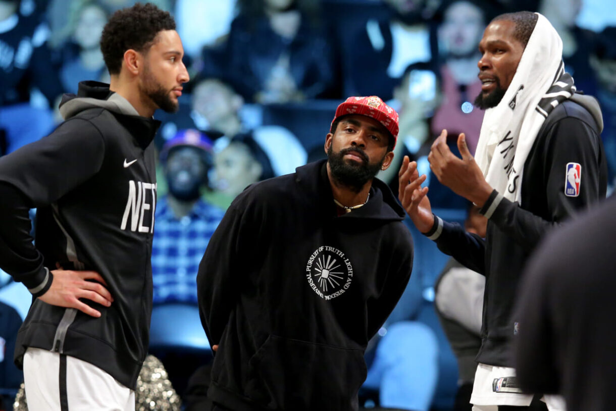 Kyrie Irving, Ben Simmons, Kevin Durant, Brooklyn Nets