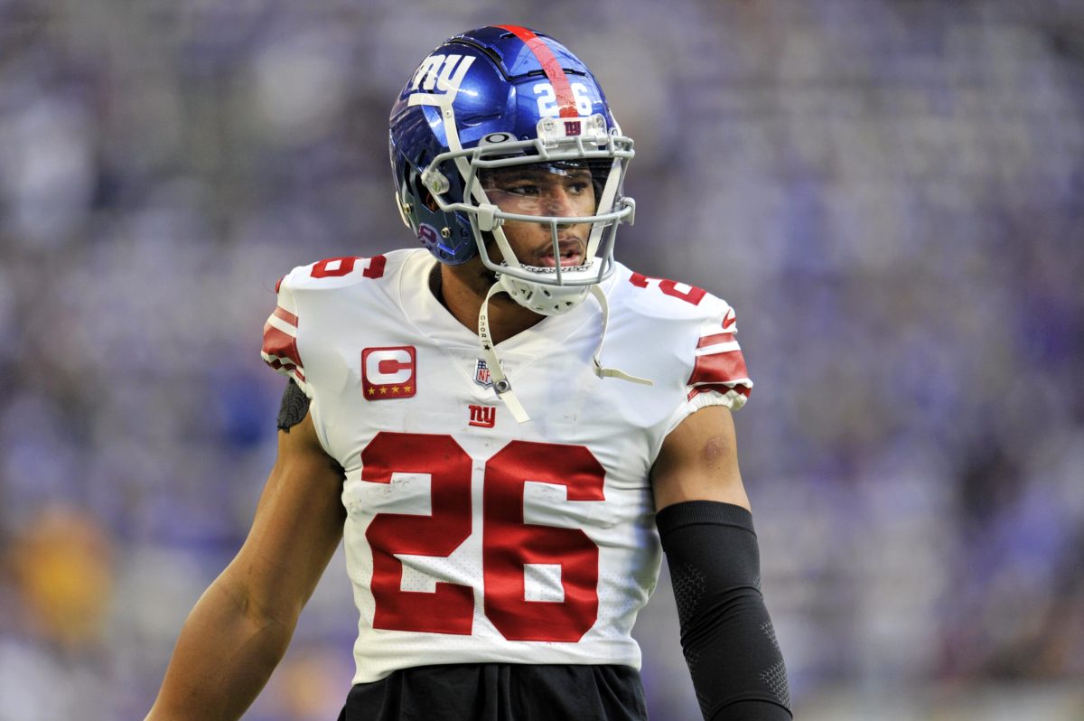 New York Giants running back Saquon Barkley says he has a high ankle sprain  - ABC News