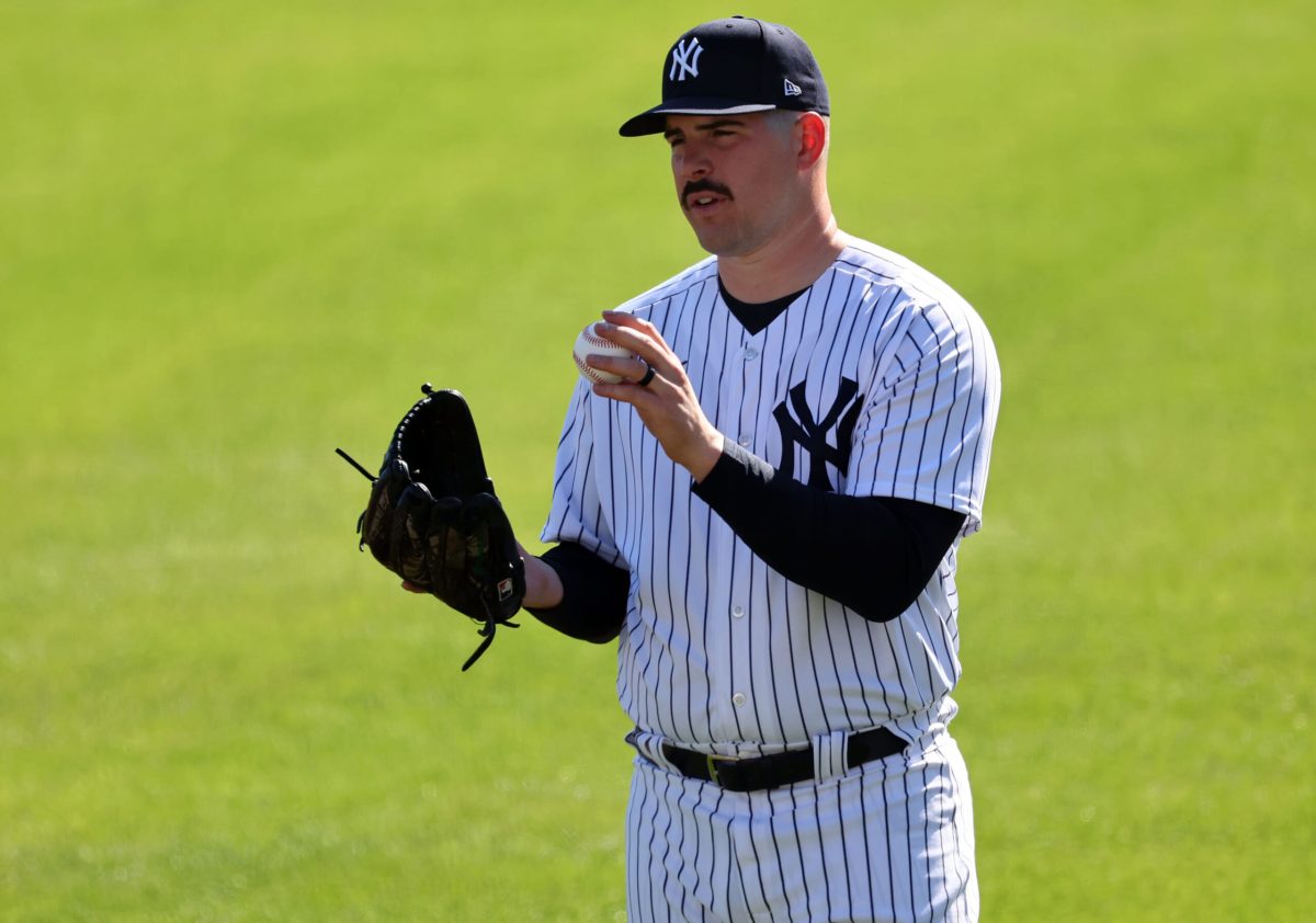 Yankees' Carlos Rodon throws live session during injury rehab