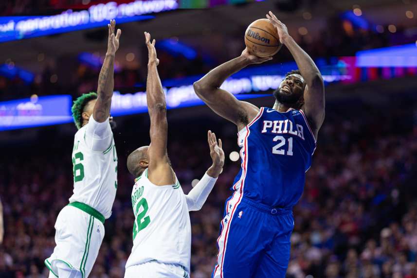 NBA: Playoffs-Boston Celtics at Philadelphia 76ers, joel embiid, knicks