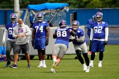 Giants’ offensive line continues to struggle as regular season creeps closer