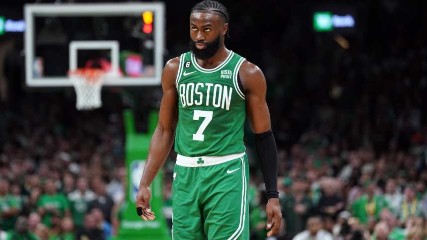 NBA: Playoffs-Miami Heat at Boston Celtics, jaylen brown, knicks