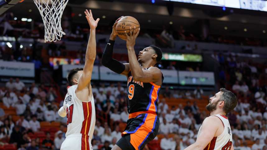 NBA: Playoffs-New York Knicks at Miami Heat, rj barrett