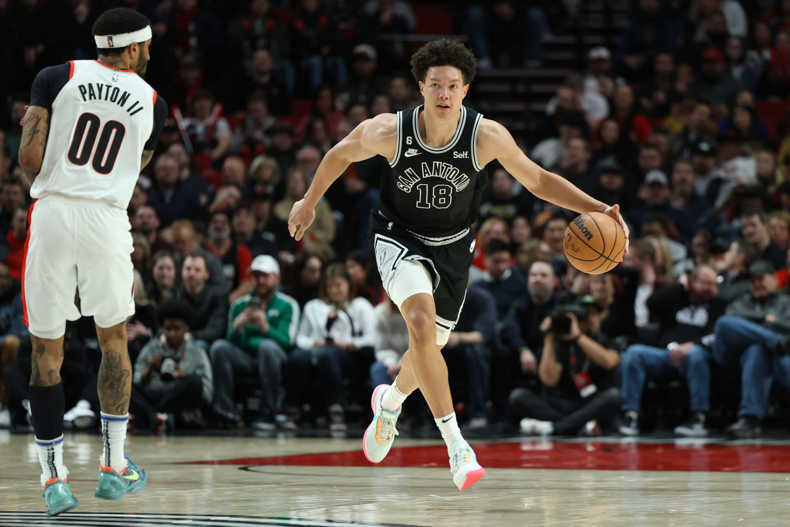 NBA: San Antonio Spurs at Portland Trail Blazers, Isaiah Roby, knicks