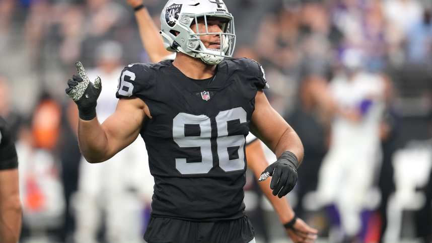 nfl: minnesota vikings at las vegas raiders, tashawn bower, new york giants