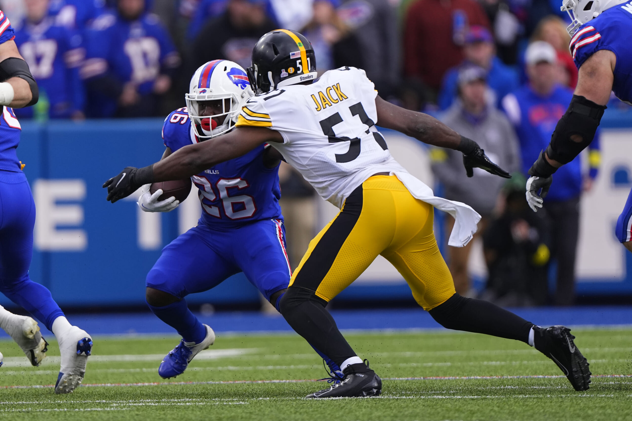 NFL: Pittsburgh Steelers at Buffalo Bills, myles jack, new york giants