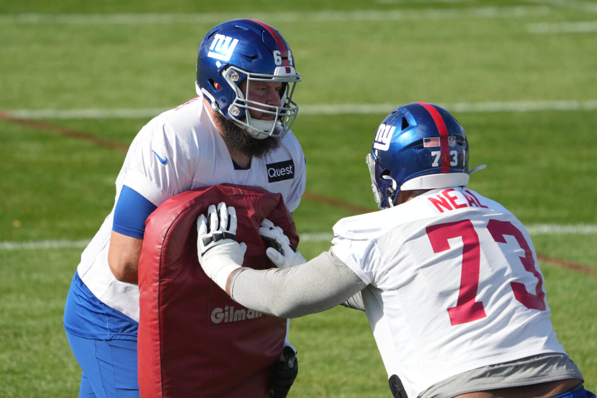 New York Giants, NYG, Giants, Evan Neal, Mark Glowinski