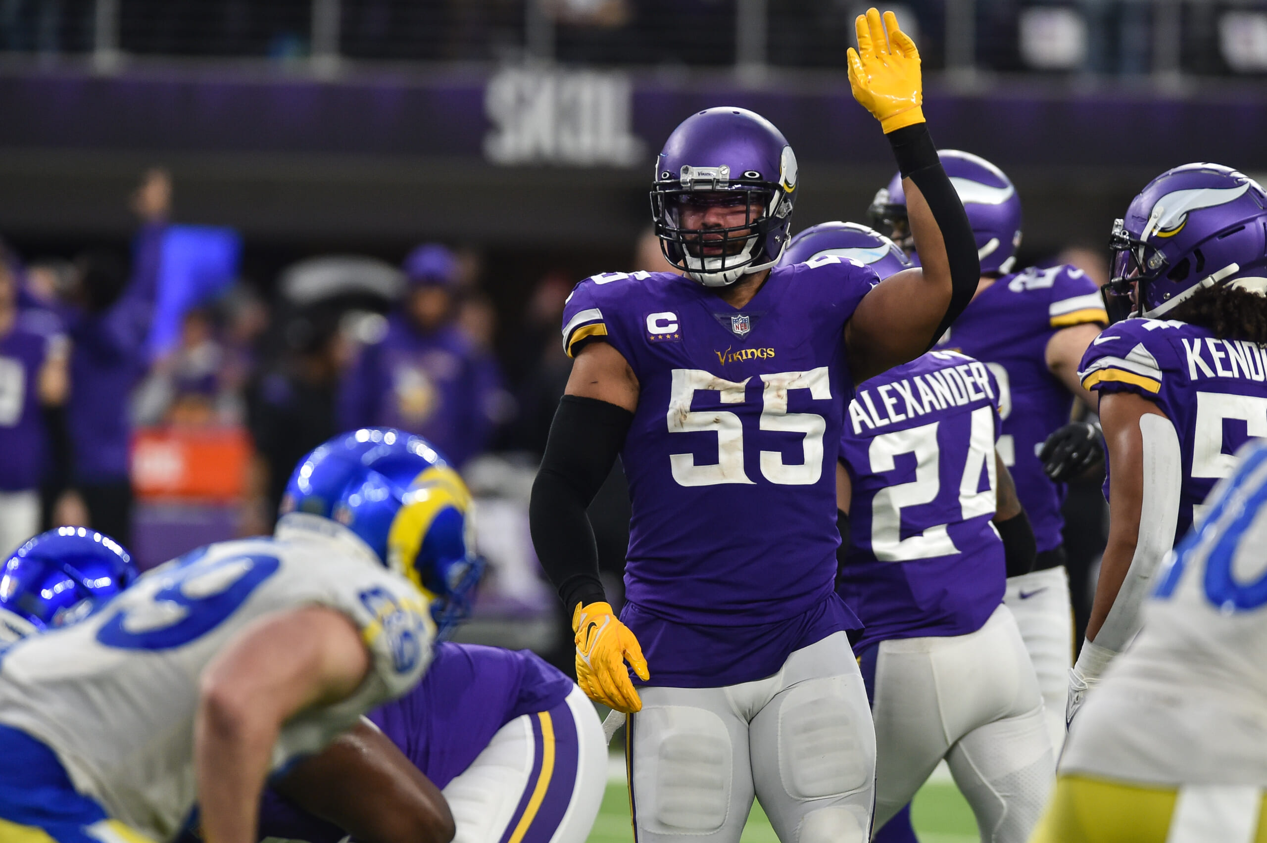 nfl: los angeles rams at minnesota vikings, anthony barr, new york giants