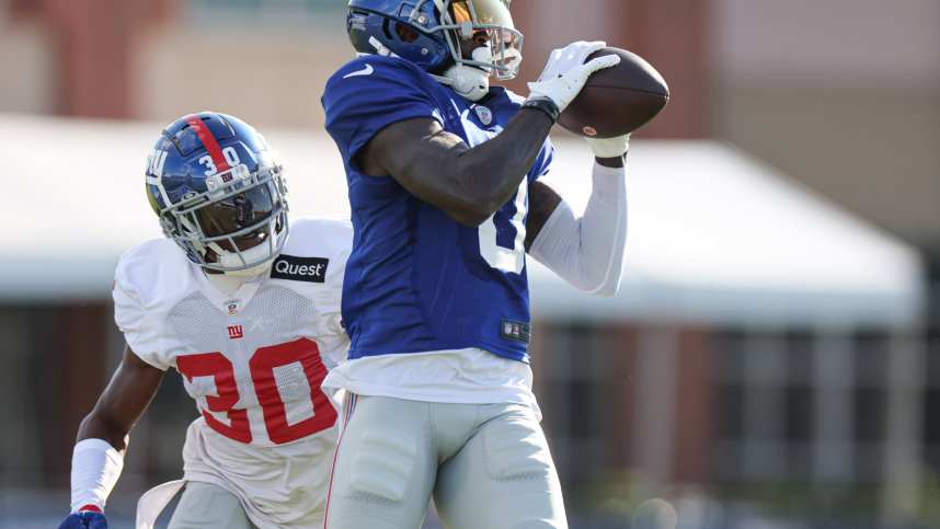 nfl: new york giants training camp, parris campbell