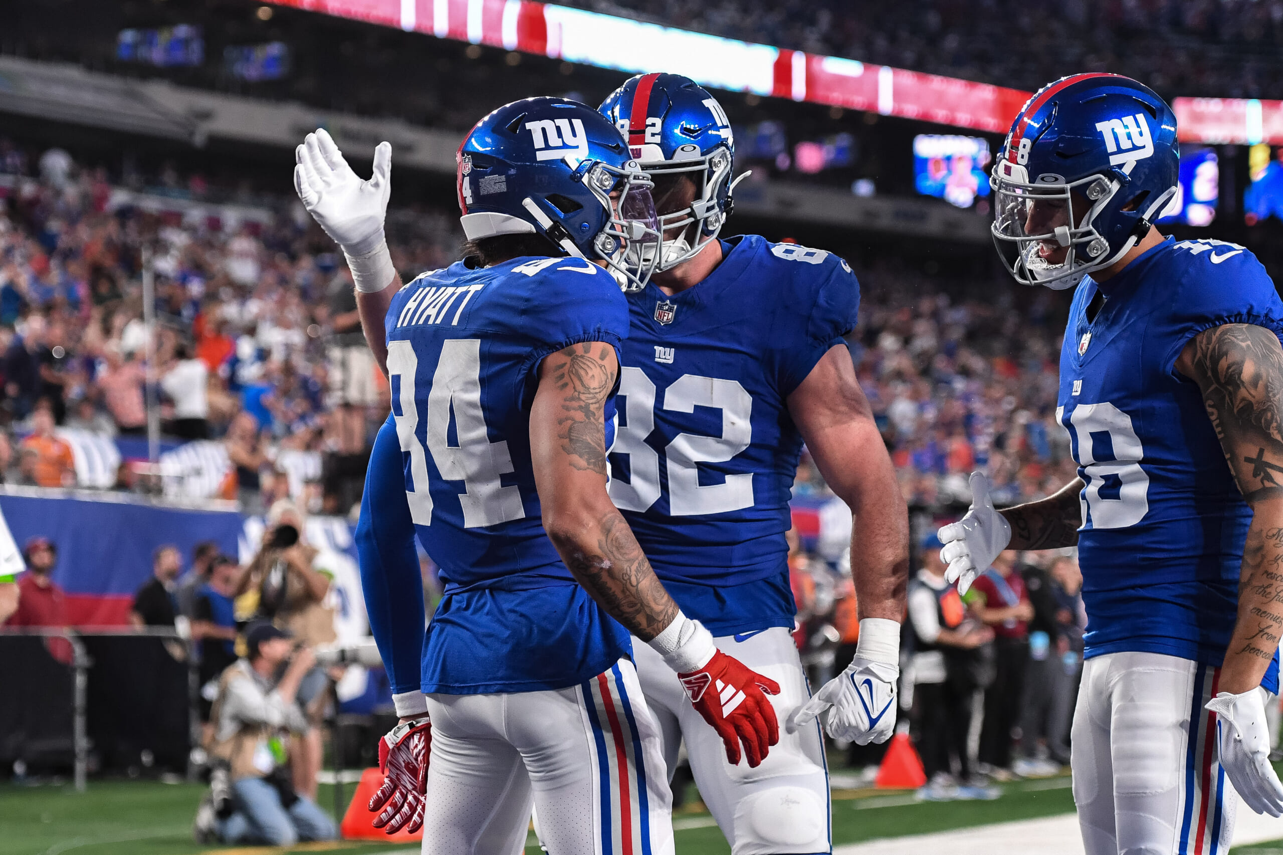 nfl: preseason-carolina panthers at new york giants, jalin hyatt