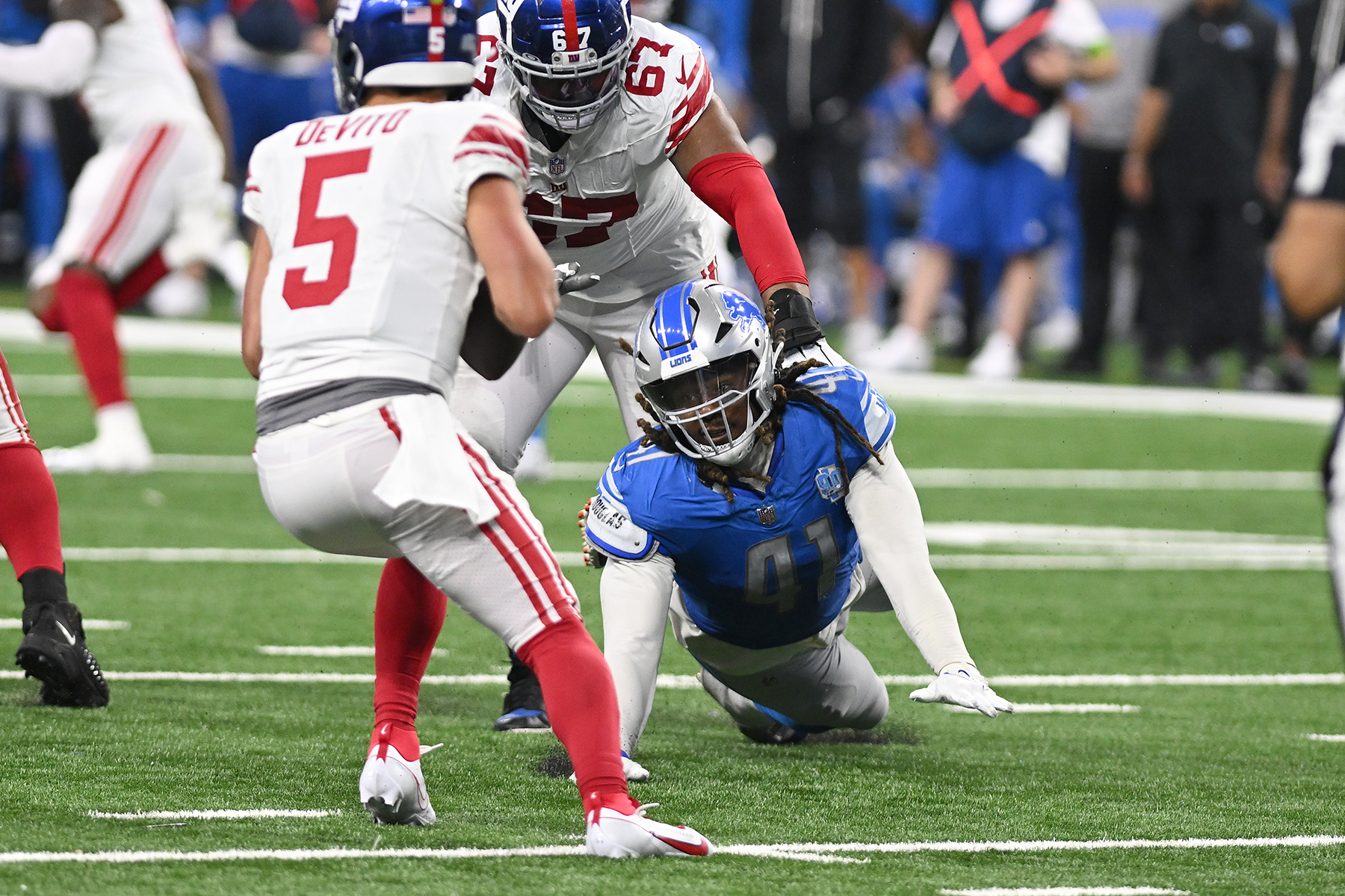 nfl: preseason-new york giants at detroit lions, tommy devito