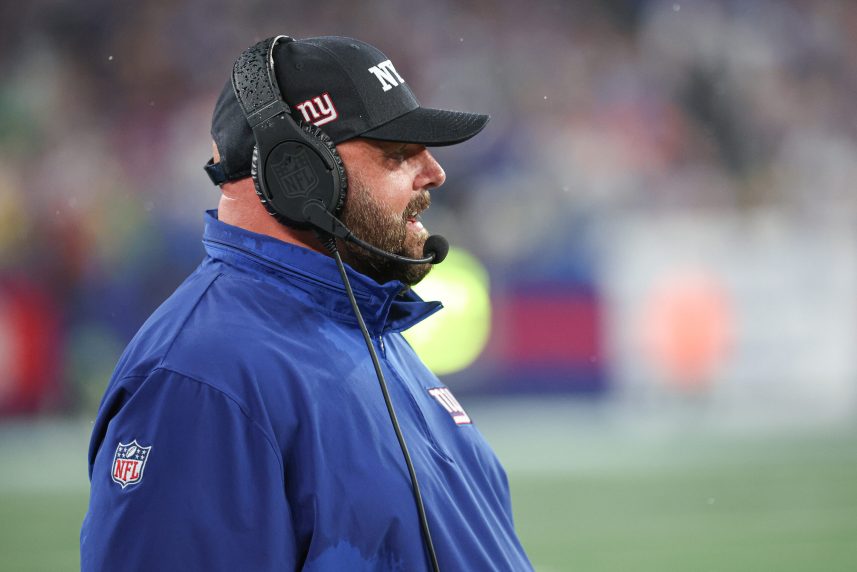New York Giants East Rutherford, New Jersey, USA; head coach Brian Daboll looks on during the first half against the Dallas Cowboys at MetLife Stadium