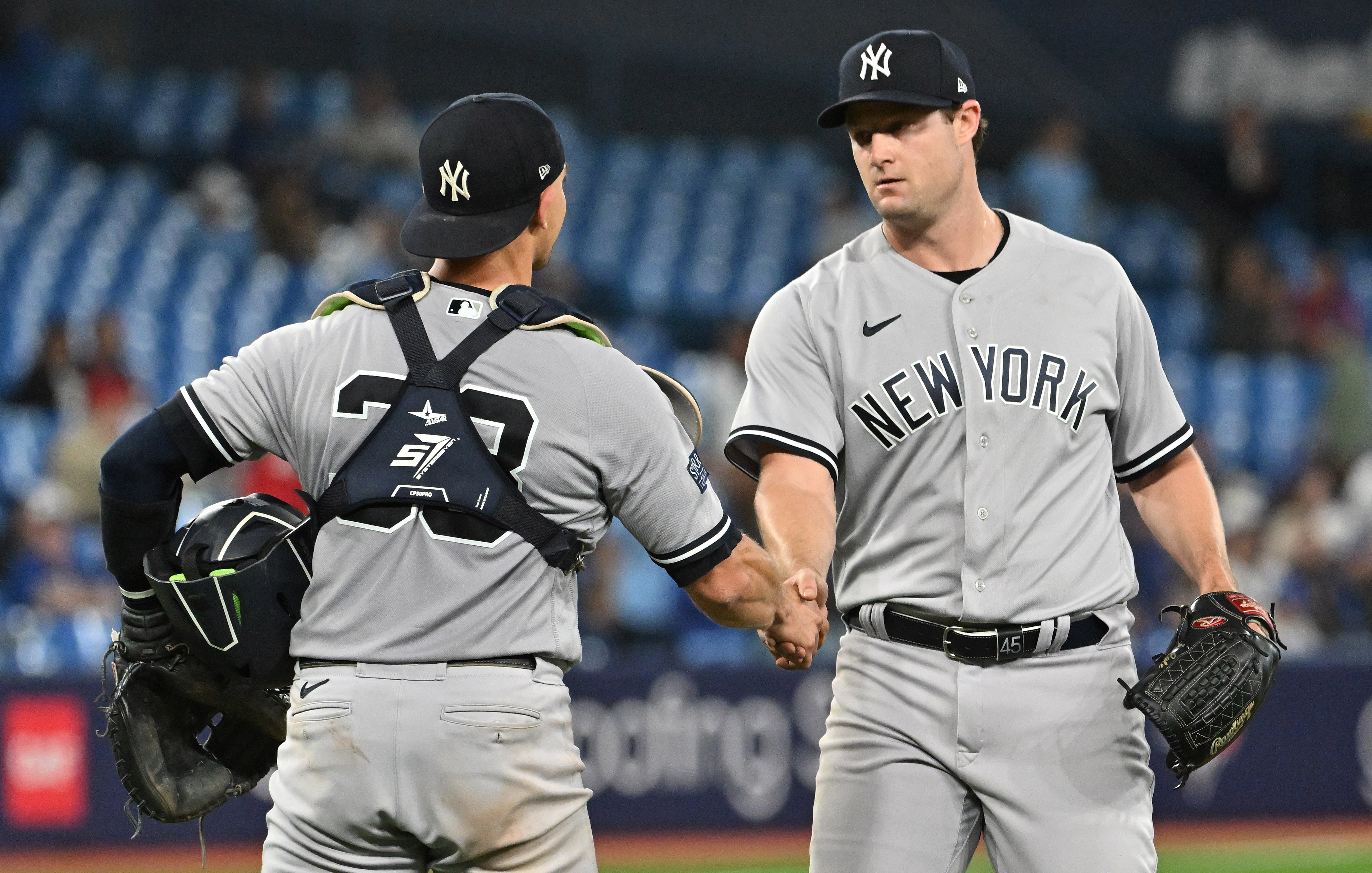 mlb: new york yankees at toronto blue jays, gerrit cole