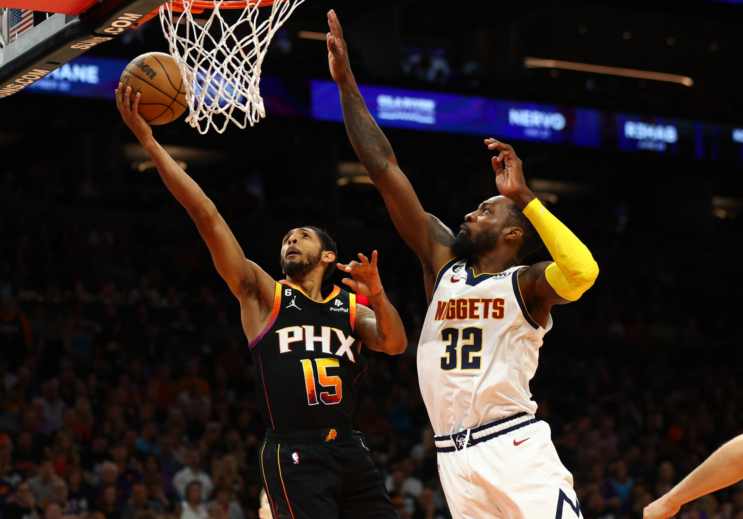 nba: playoffs-denver nuggets at phoenix suns, knicks, cameron payne