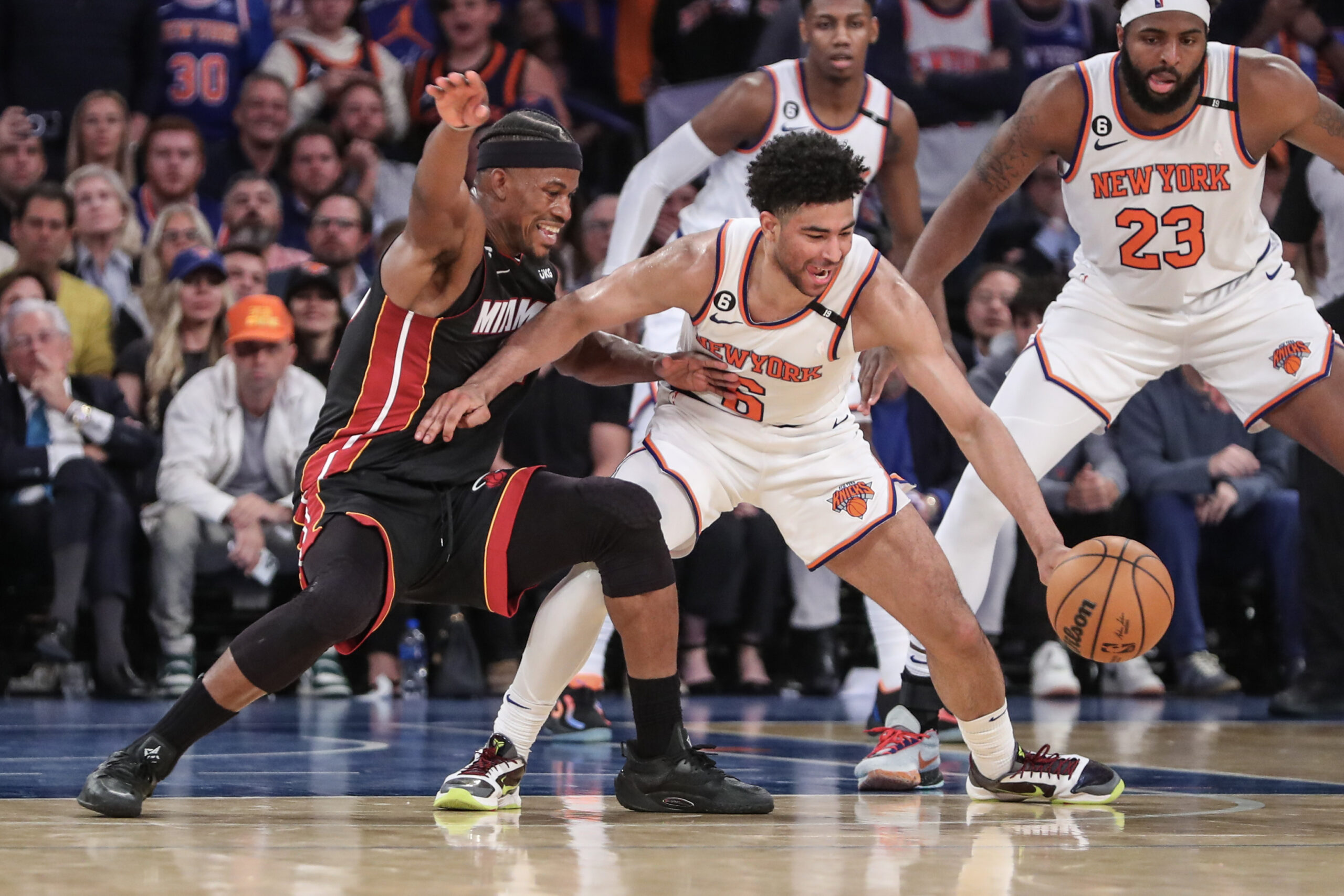 nba: playoffs-miami heat at new york knicks, quentin grimes