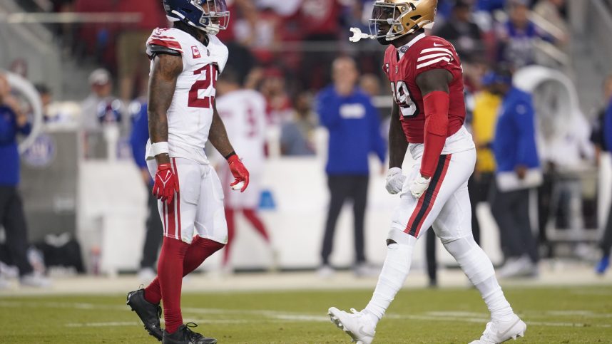 nfl: new york giants at san francisco 49ers, xavier mckinney