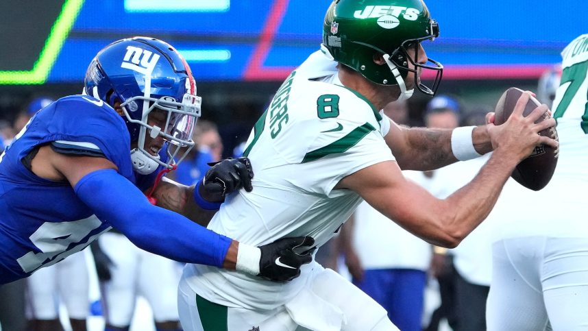 nfl: preseason-new york jets at new york giants, isaiah simmons