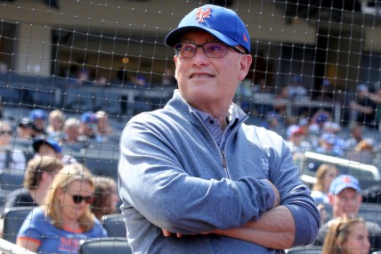 New York Mets owner Steve Cohen on the field before a game against the Cincinnati Reds at Citi Field