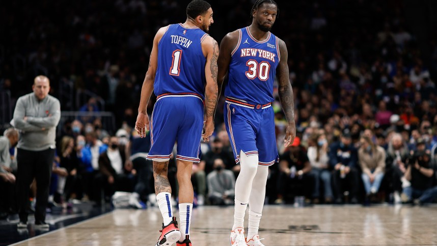 nba: new york knicks at denver nuggets, julius randle, obi toppin