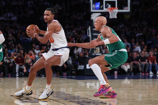 nba: preseason-boston celtics at new york knicks, jacob toppin