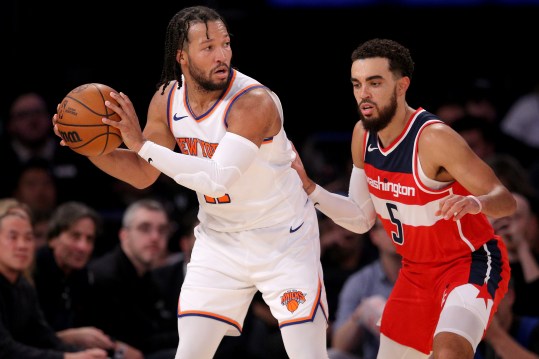 nba: preseason-washington wizards at new york knicks, jalen brunson