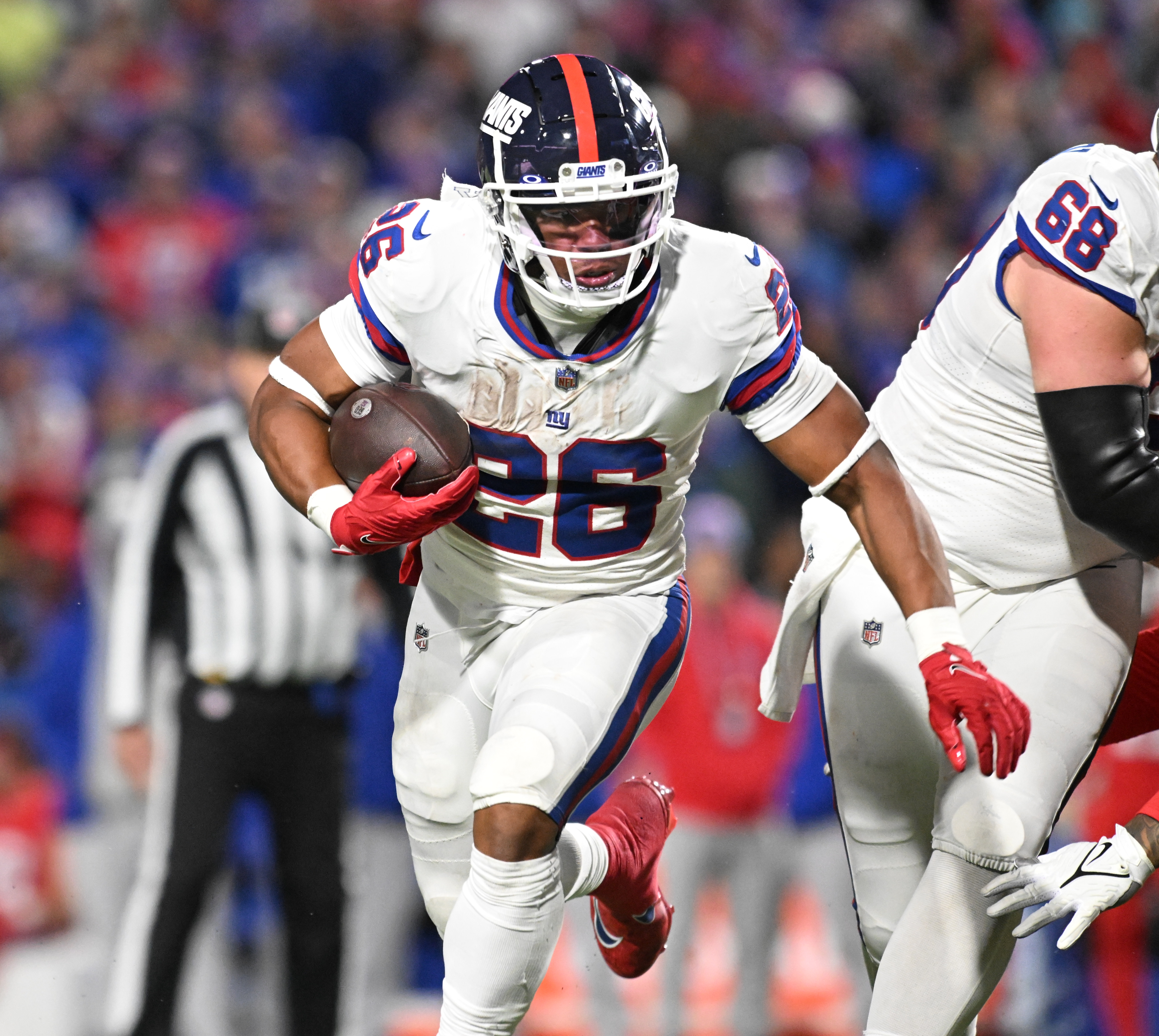 nfl: new york giants at buffalo bills, saquon barkley