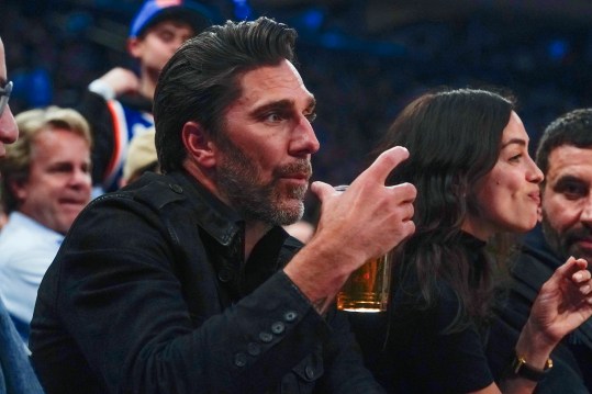 Former New York Rangers goalie Henrik Lundqvist watches the game during the first half between the Los Angeles Clippers and New York Knicks at Madison Square Garden