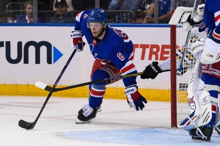 How should the Rangers address the defensive lines for the remainder of Adam Fox’s injury?