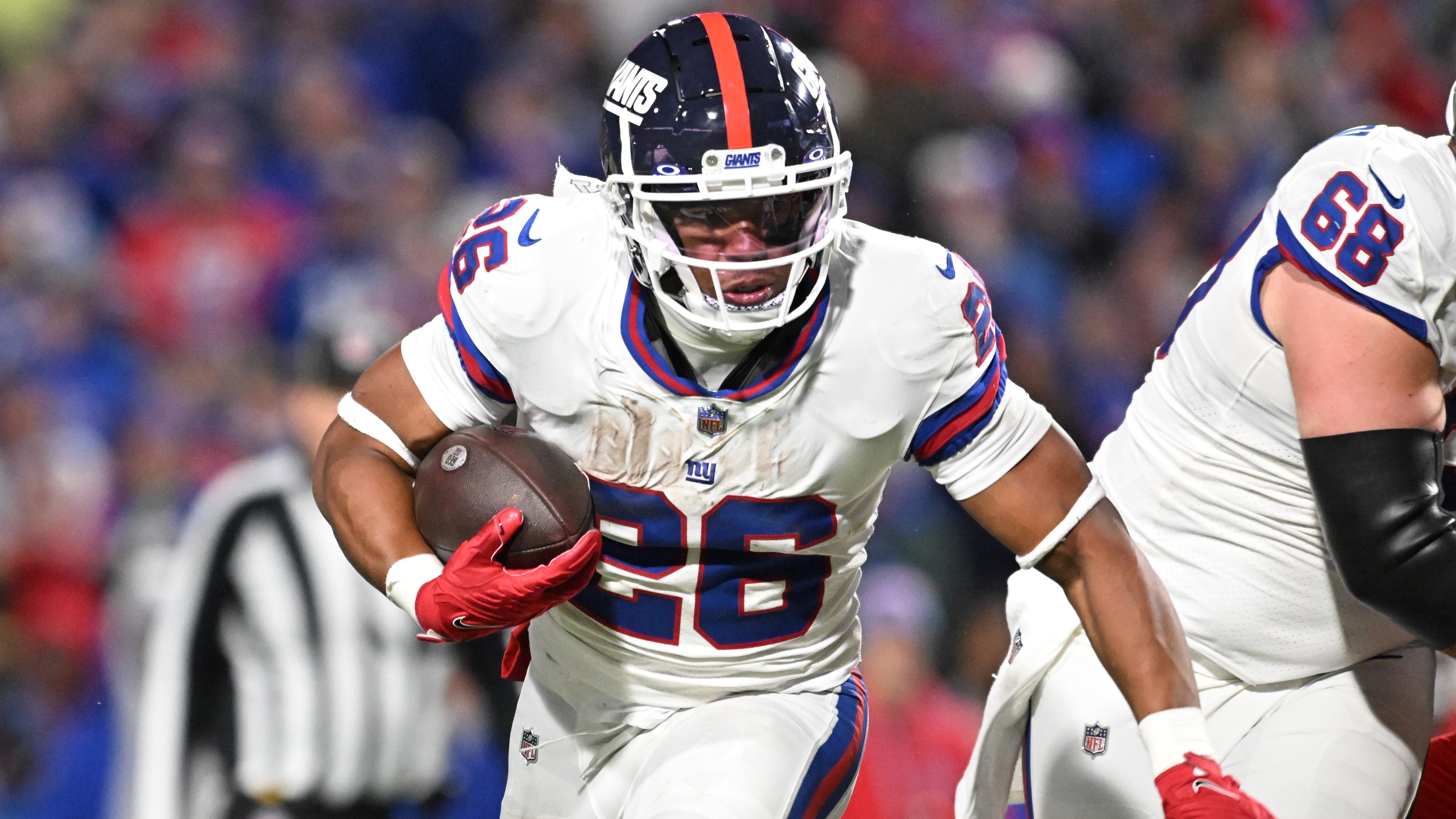 nfl: new york giants at buffalo bills, saquon barkley