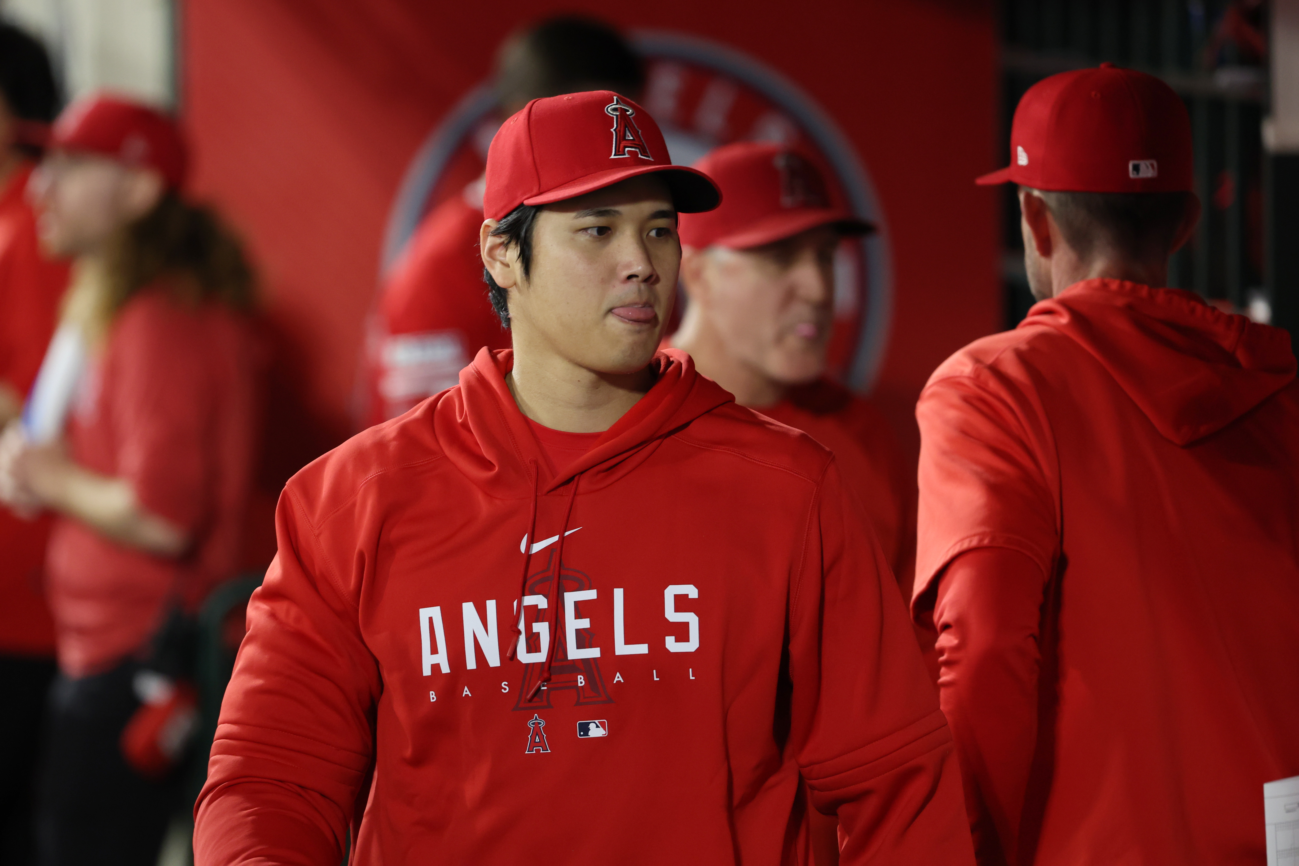 MLB: Oakland Athletics at Los Angeles Angels. yankees