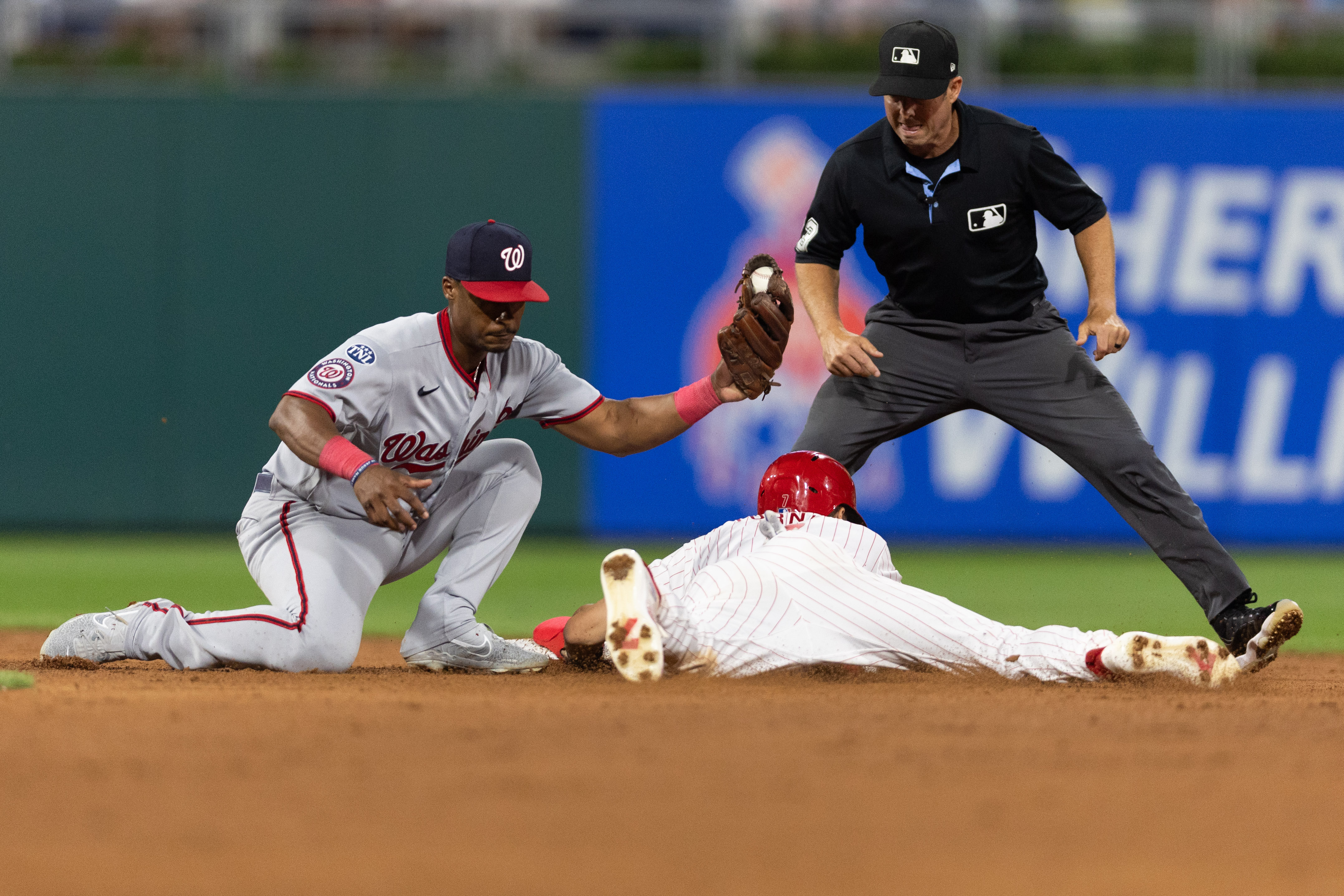 mlb: game two-washington nationals at philadelphia phillies, jeter downs, yankees