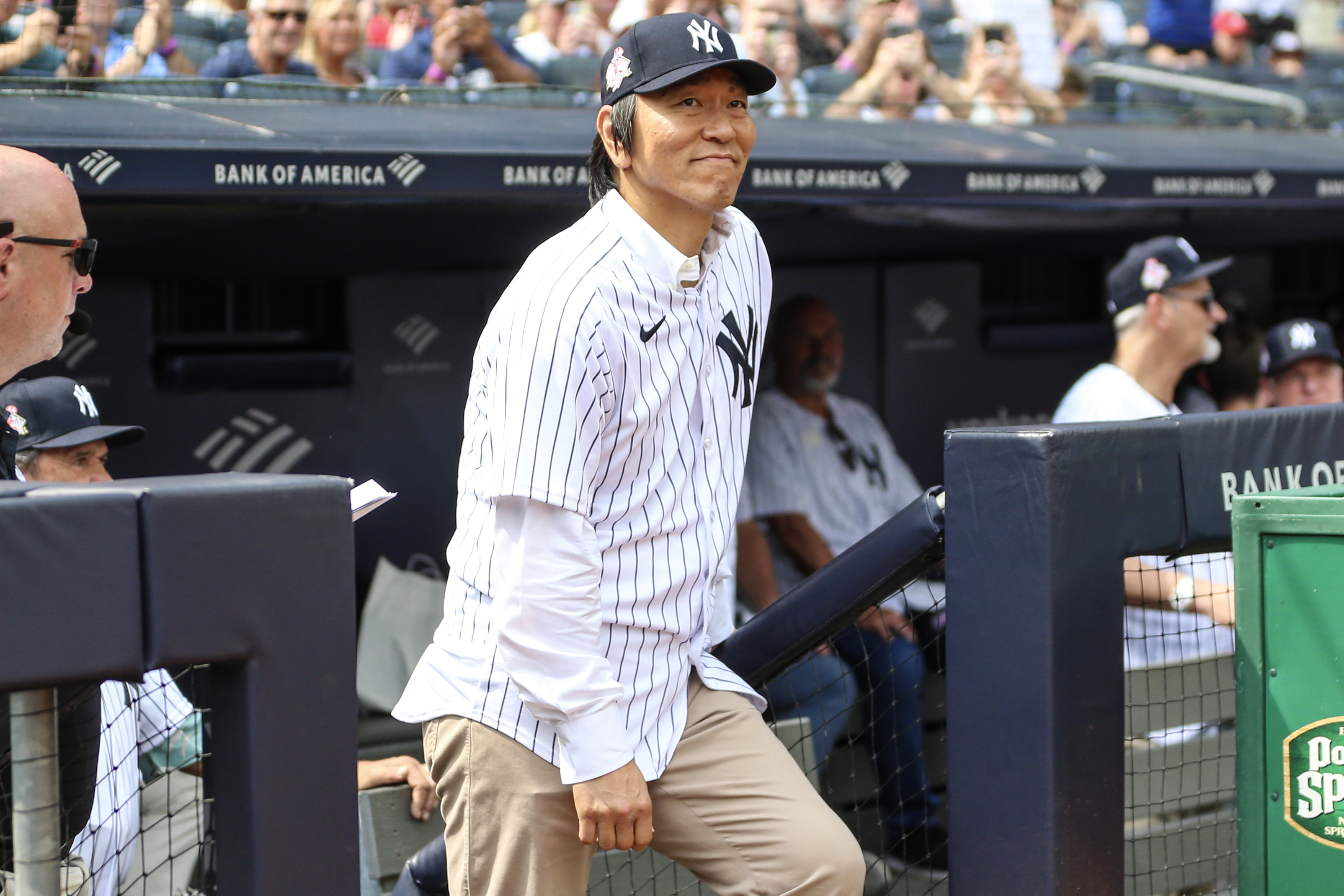 mlb: milwaukee brewers at new york yankees, hideki matsui