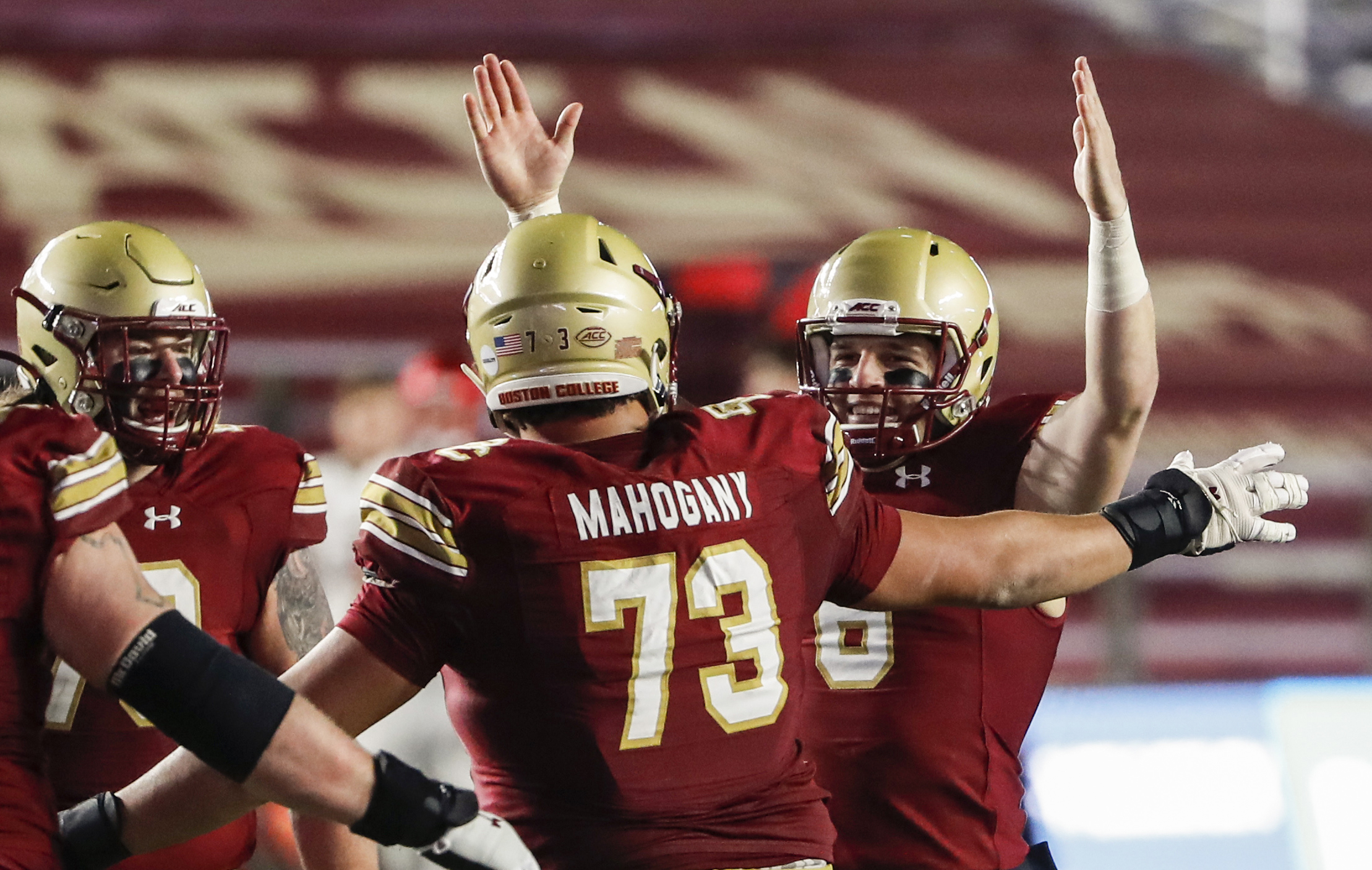 Boston College offensive lineman Christian Mahogany (New York Giants draft prospect)