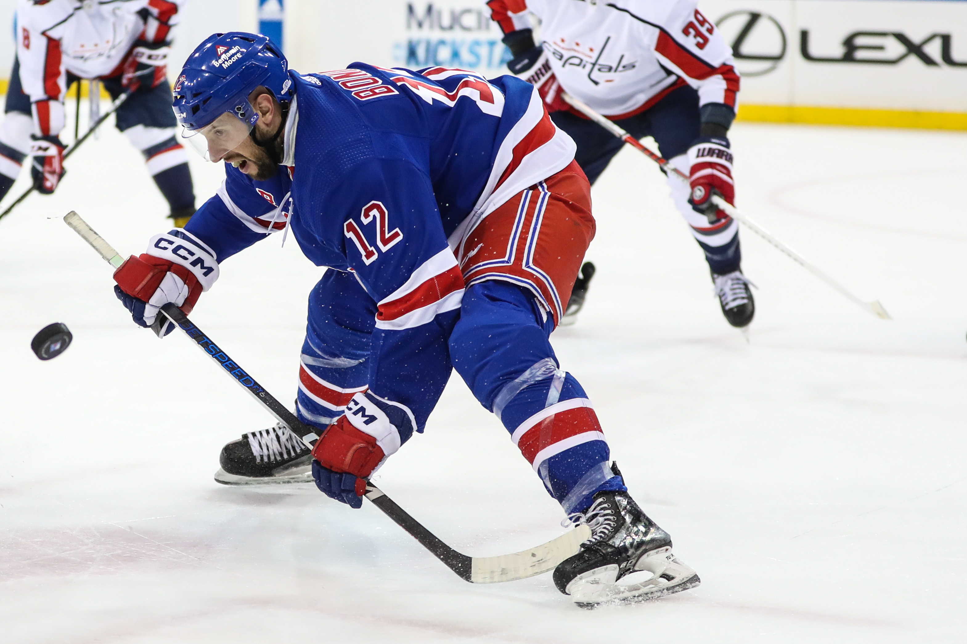 New York Rangers center Nick Bonino (12) at Madison Square Garden