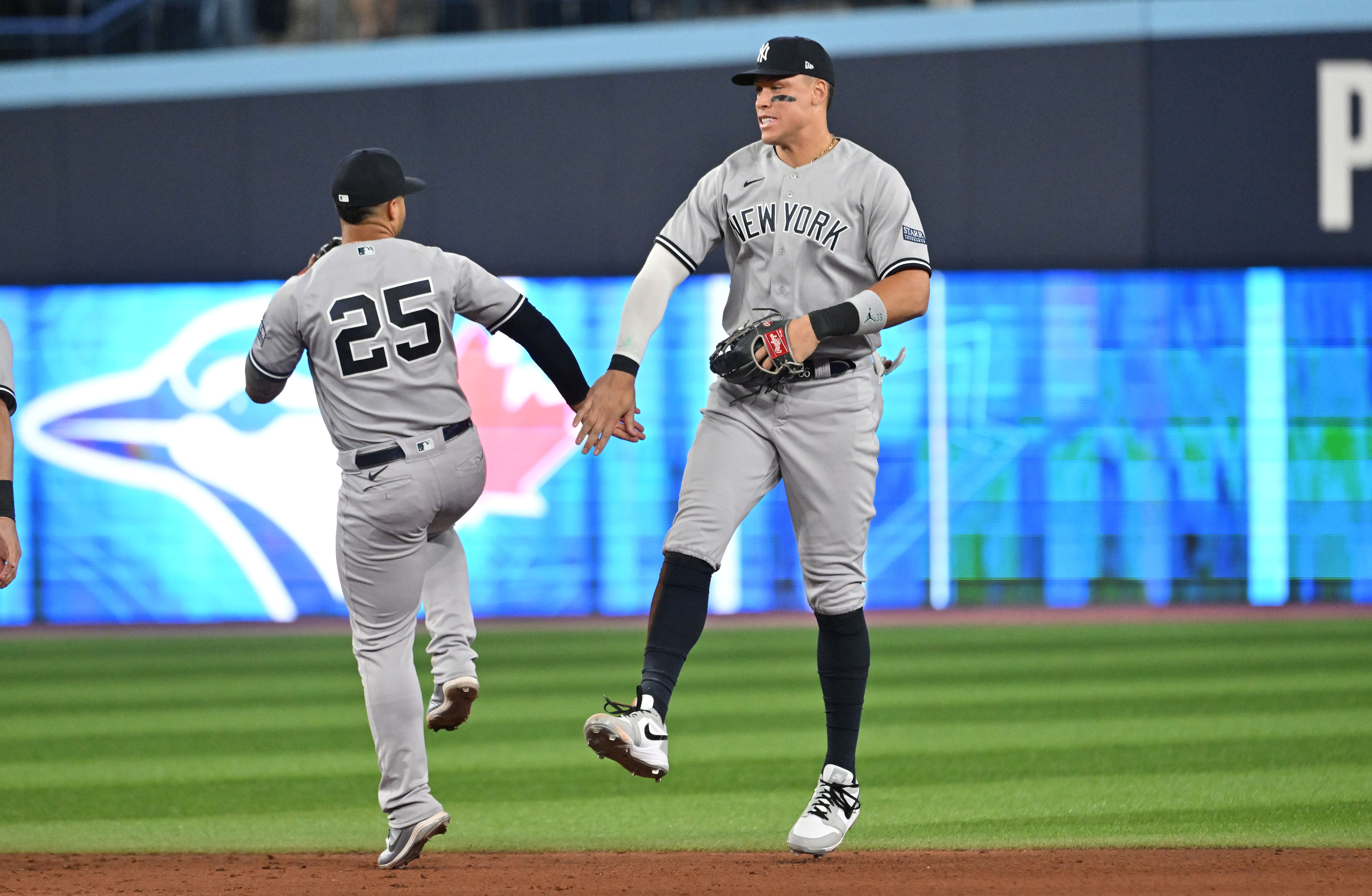 mlb: new york yankees at toronto blue jays, aaron judge