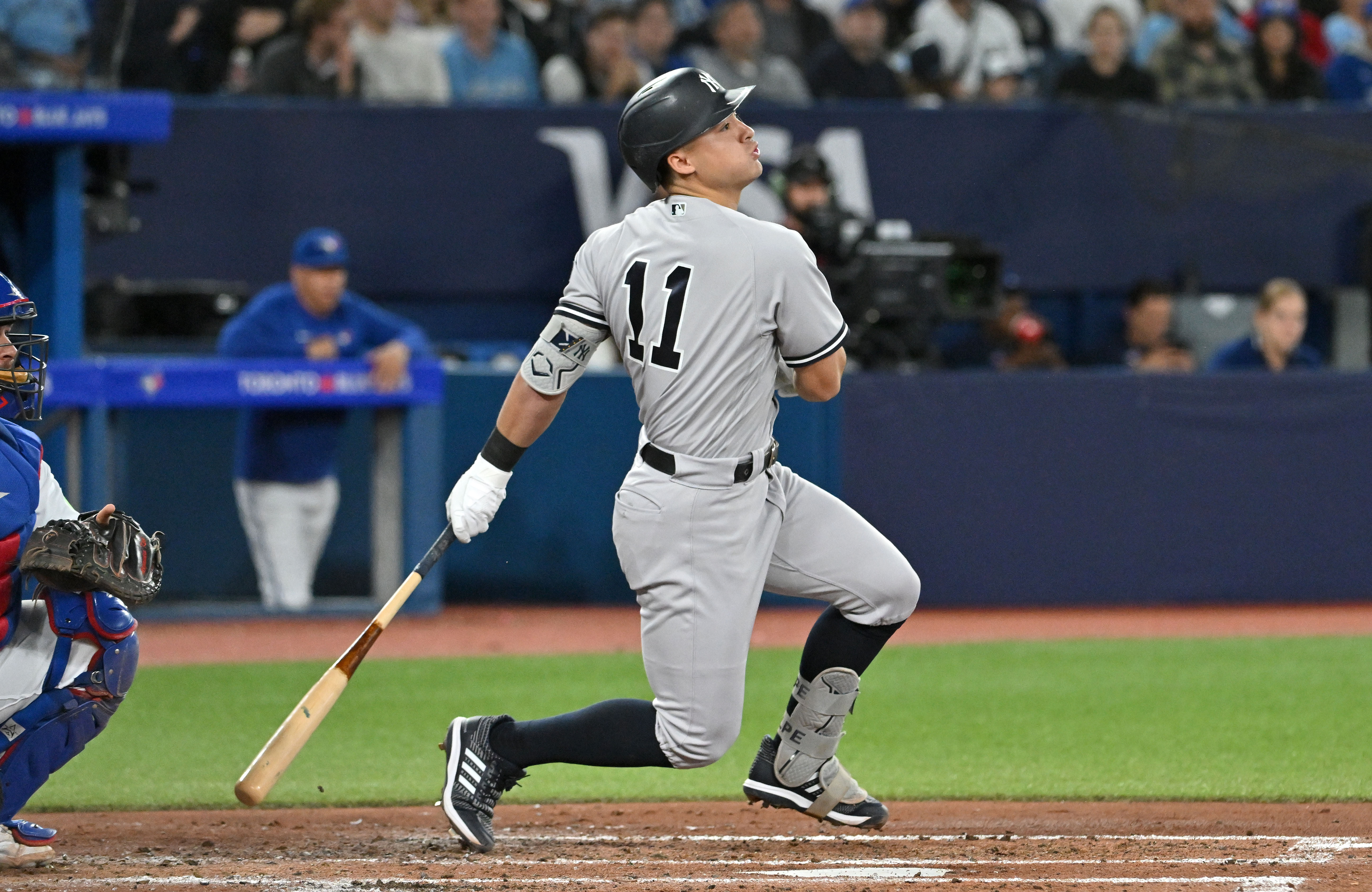 mlb: new york yankees at toronto blue jays, anthony volpe