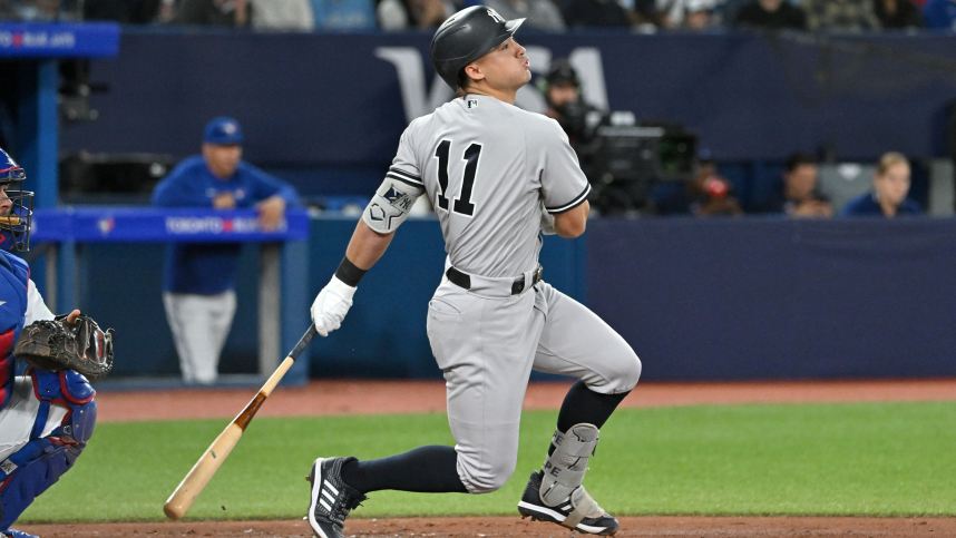 mlb: new york yankees at toronto blue jays, anthony volpe